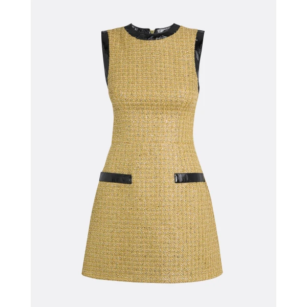 Safiyaa Hailey Short Dress in Yellow Gold, view 10