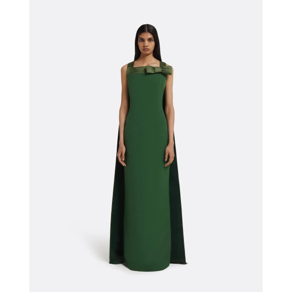 Safiyaa Harley Long Dress in Moss Green, view 2
