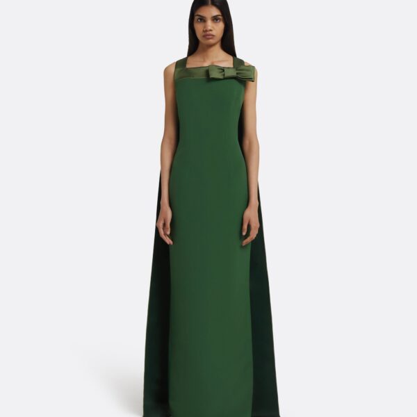 Harley Long Dress in Moss Green - Image 2