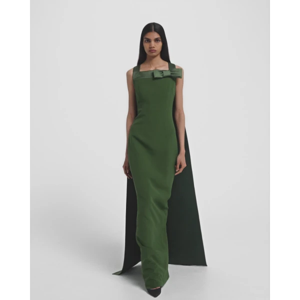 Harley Long Dress in Moss Green - Image 6