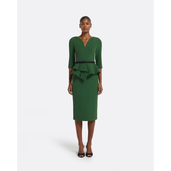 Safiyaa Hokuku Skirt in Moss Green, view 2