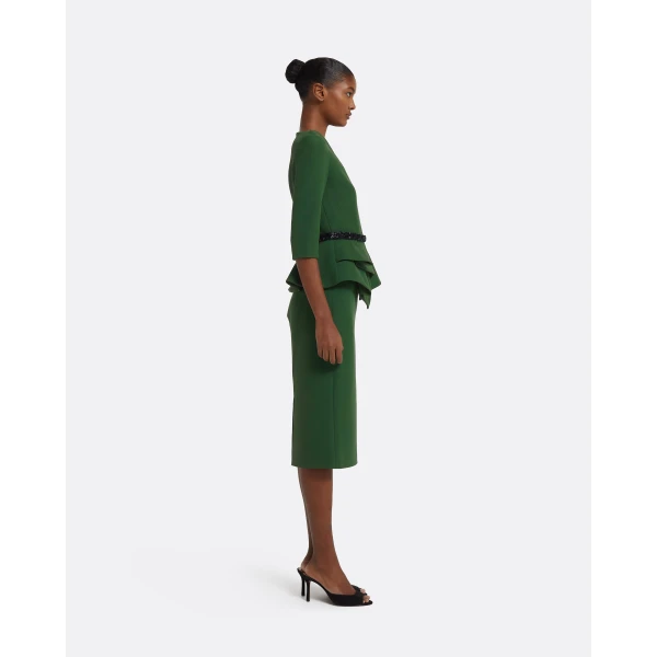 Safiyaa Hokuku Skirt in Moss Green, view 5