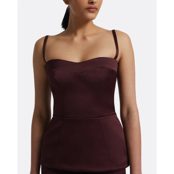 Safiyaa Kaori Top in Wine, view 5