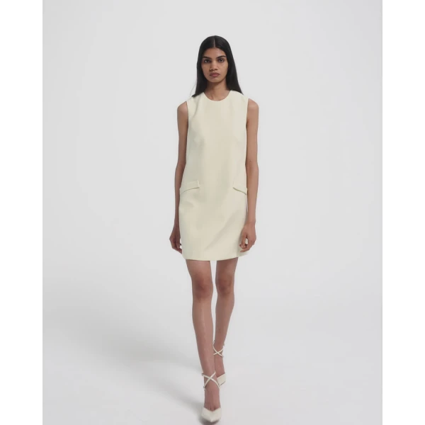 Kyle Short Dress in Buttermilk - Image 6