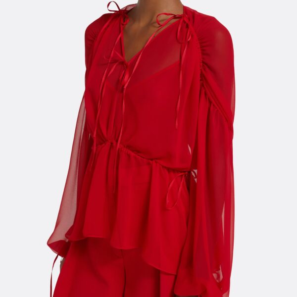 Landon Top in Lacquer Red - Image 5