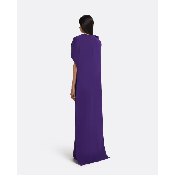 Safiyaa Lennox Long Dress in Pansy with Pansy Embellishment, view 3