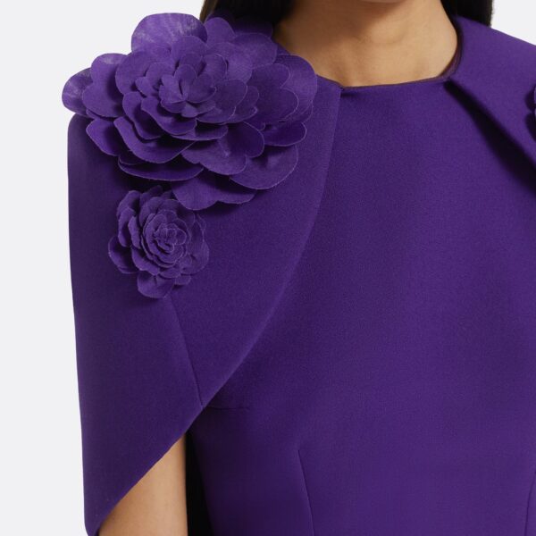 Lennox Long Dress in Pansy with Pansy Embellishment - Image 4