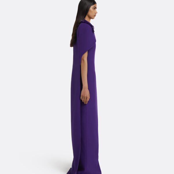 Lennox Long Dress in Pansy with Pansy Embellishment - Image 5