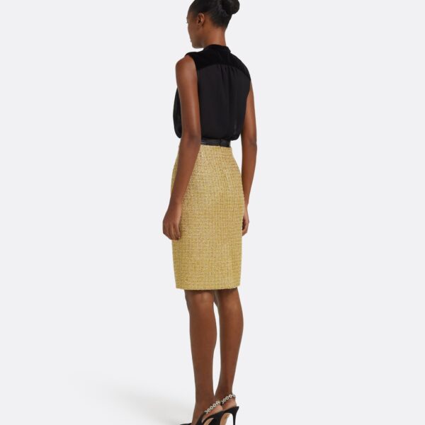 Lucas Midi Skirt in Yellow Gold - Image 3