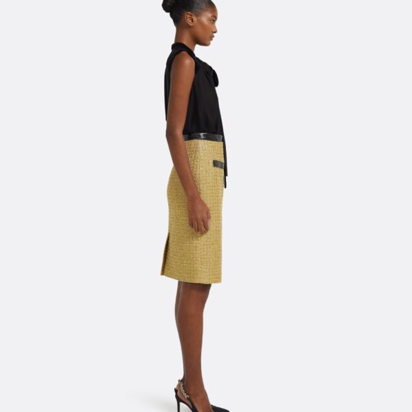 Lucas Midi Skirt in Yellow Gold - Image 5