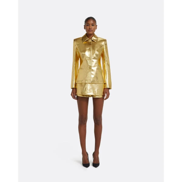 Safiyaa Matilda Skirt in Gold, view 7