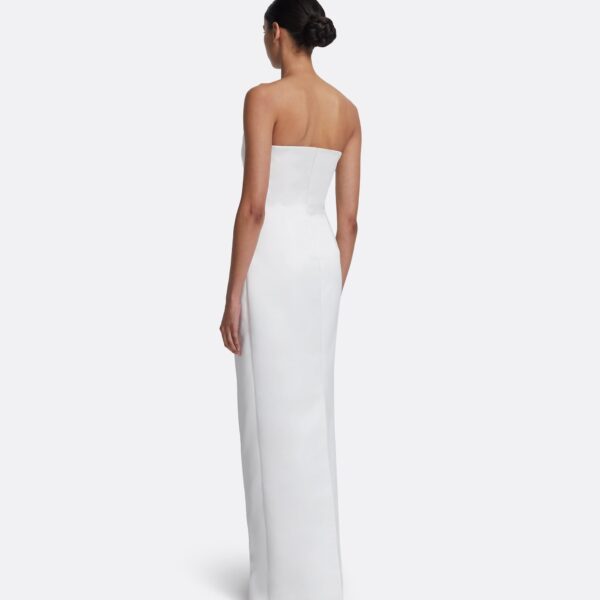 Misaki Long Dress in Porcelain - Image 3