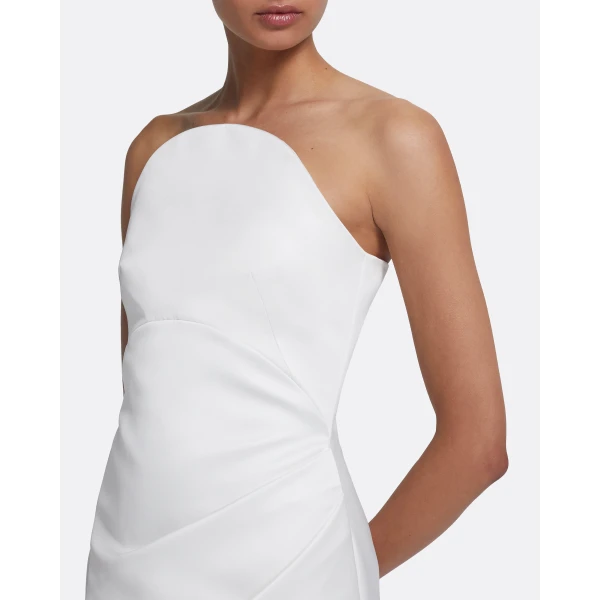 Safiyaa Misaki Long Dress in Porcelain, view 4
