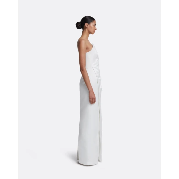 Safiyaa Misaki Long Dress in Porcelain, view 5