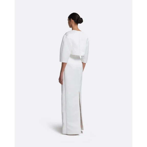 Safiyaa Misaki Long Dress in Porcelain, view 7