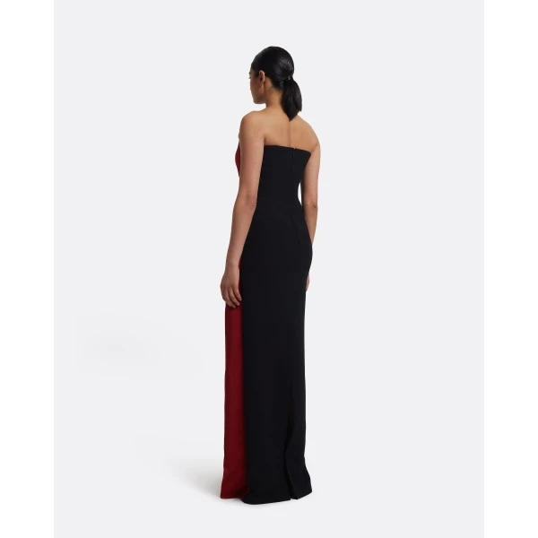 Safiyaa Misaki Long Dress in Swinton on Black, view 3