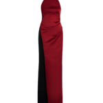 Misaki Long Dress in Swinton on Black