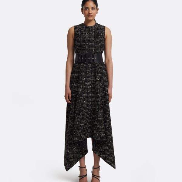 Okimi Dress in Black & Gold - Image 2