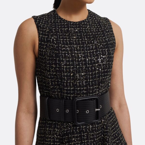 Okimi Dress in Black & Gold - Image 4