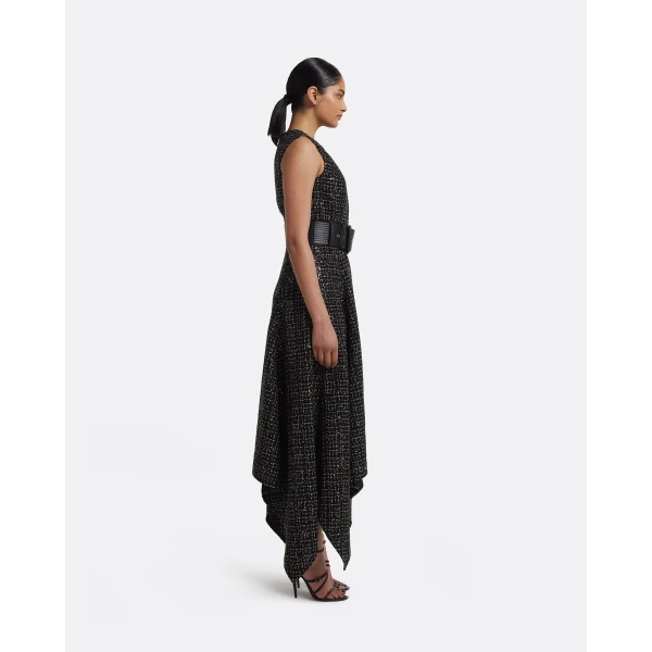 Safiyaa Okimi Dress in Black & Gold, view 5