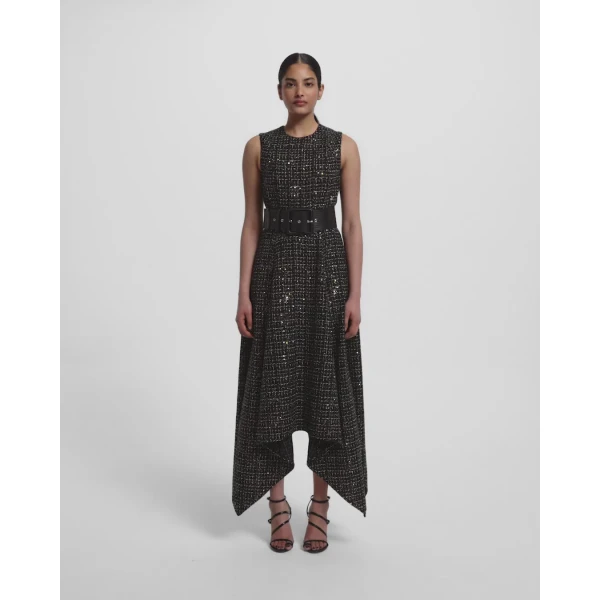 Okimi Dress in Black & Gold - Image 6
