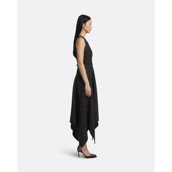 Safiyaa Okimi Dress in Black & Gold, view 9