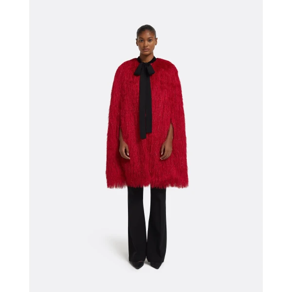 Safiyaa Ollie Cape in Crimson, view 2