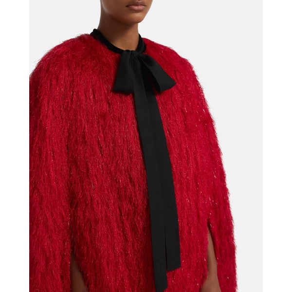 Safiyaa Ollie Cape in Crimson, view 4