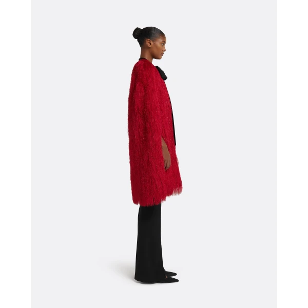 Safiyaa Ollie Cape in Crimson, view 5