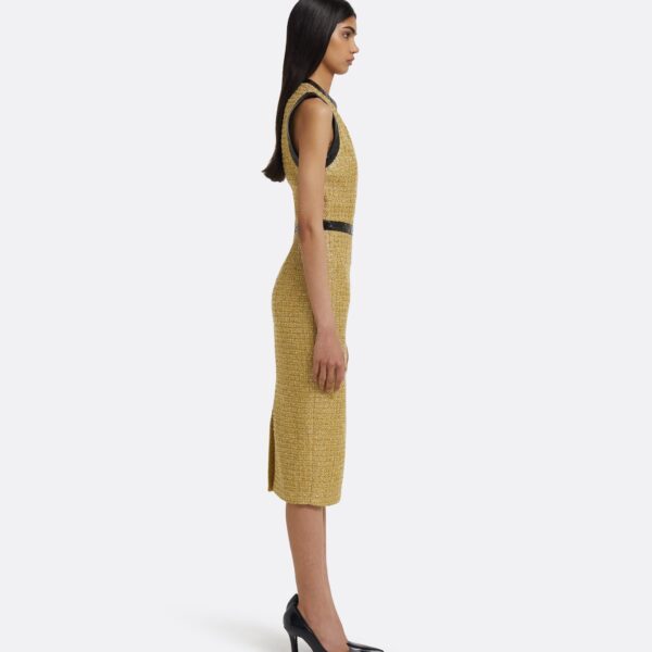 Peyton Midi Dress in Yellow Gold - Image 5