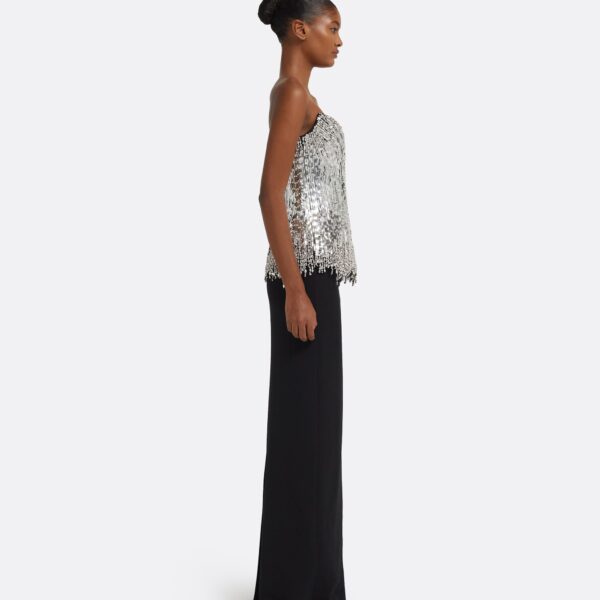 Regan Long Dress in Black with Crystal - Image 5