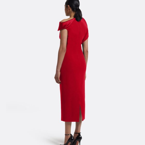 Reina Midi Dress in Crimson with Crystal - Image 3