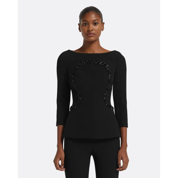 Rhys Top in Black - Image 2