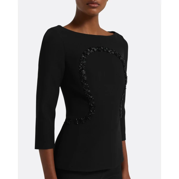 Safiyaa Rhys Top in Black, view 4