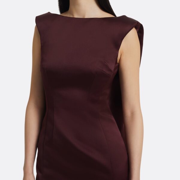 Rika Midi Dress in Wine - Image 4