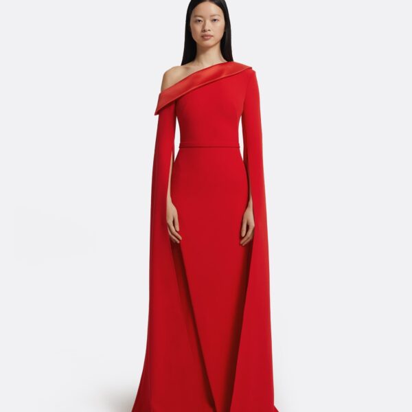 Rinoa Long Dress in Cherry Red - Image 2
