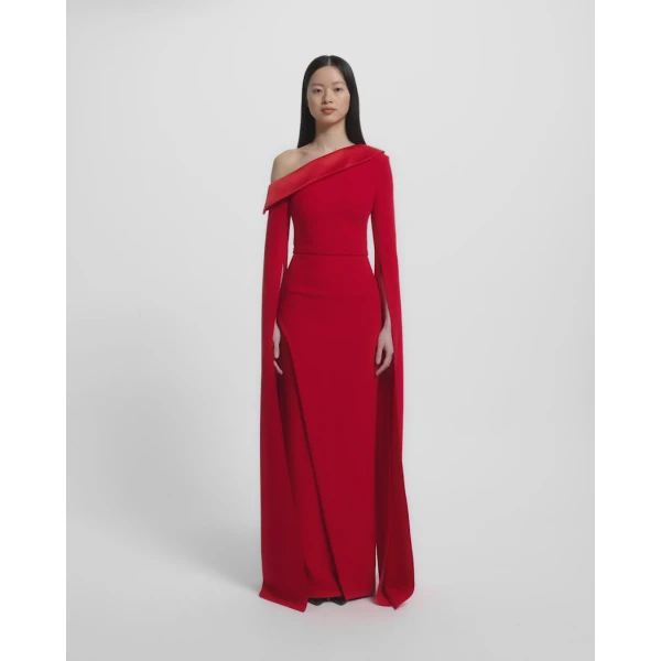 Rinoa Long Dress in Cherry Red - Image 6