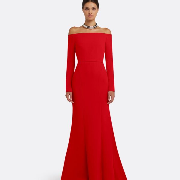Rory Cherry Red Long Dress - Image 2