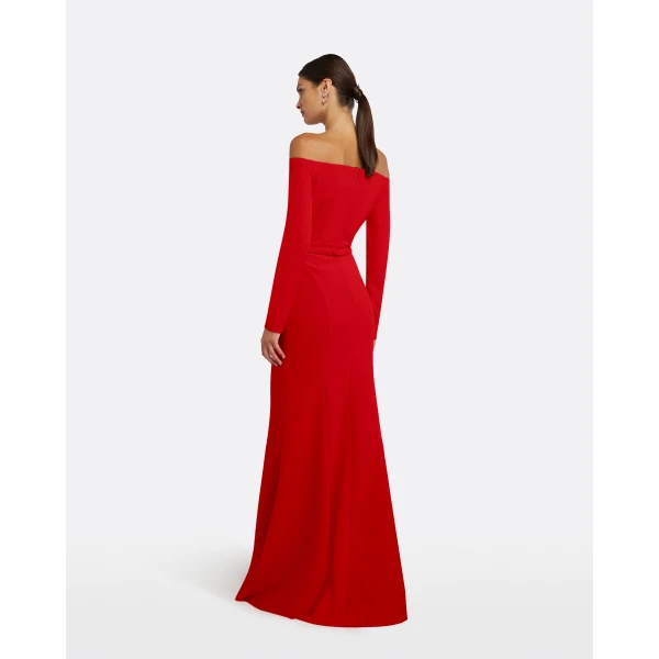 Safiyaa Rory Cherry Red Long Dress, view 3