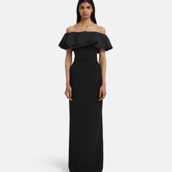 Ryan Long Dress in Black - Image 2