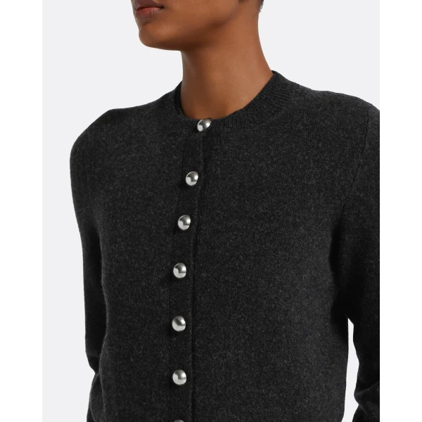 Safiyaa Selen Cardigan in Black Melange, view 4