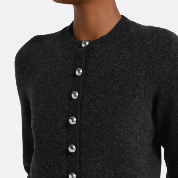 Selen Cardigan in Black Melange - Image 4