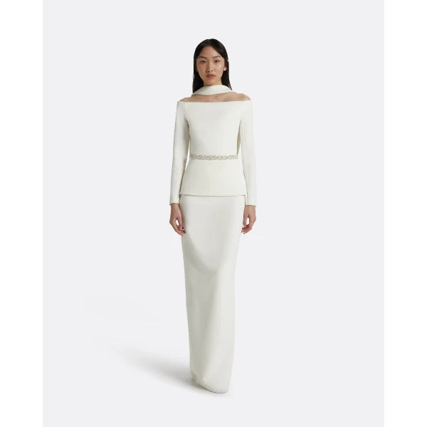 Safiyaa Sidha Skirt in Ivory, view 4