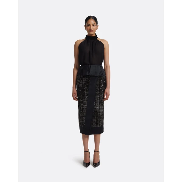 Safiyaa Suki Skirt in Black & Gold, view 2