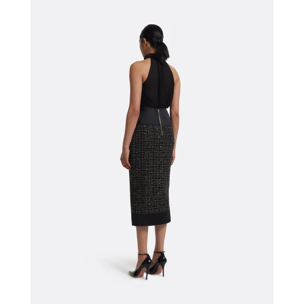 Safiyaa Suki Skirt in Black & Gold, view 3