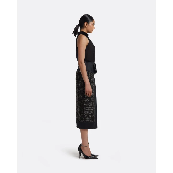 Safiyaa Suki Skirt in Black & Gold, view 5