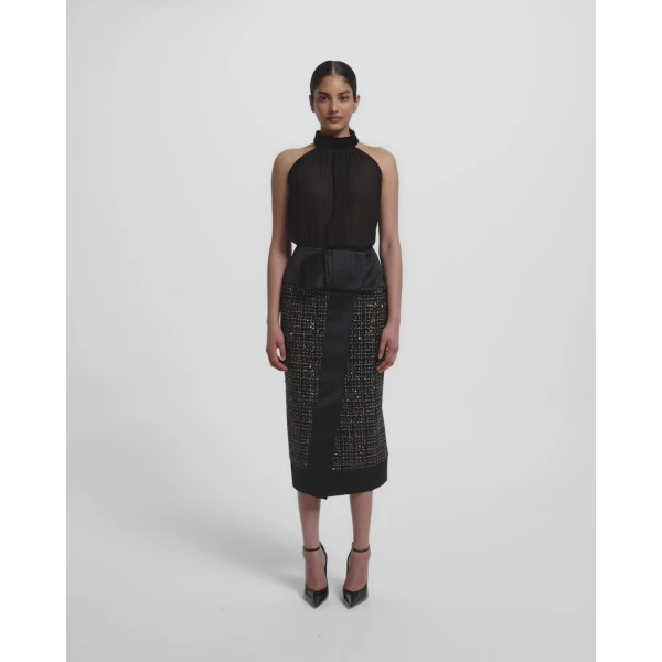 Suki Skirt in Black & Gold - Image 6