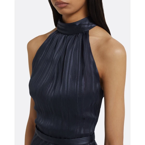 Safiyaa Sunny Midi Dress in Navy, view 4