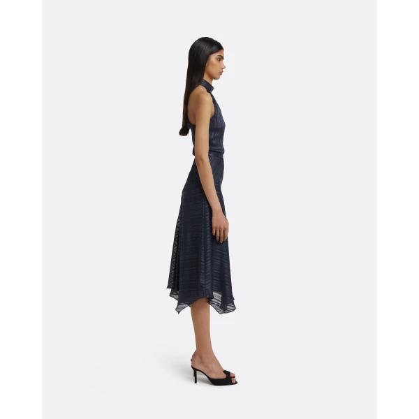 Safiyaa Sunny Midi Dress in Navy, view 5