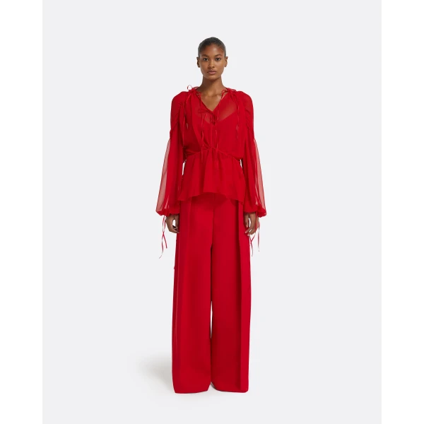 Safiyaa Tanner Trousers in Crimson, view 2